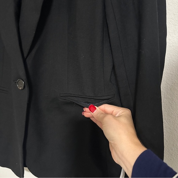 J. Crew Parke Blazer Black Stretch-Wool Shawl Collar Single Breasted Size 4 - Picture 7 of 11